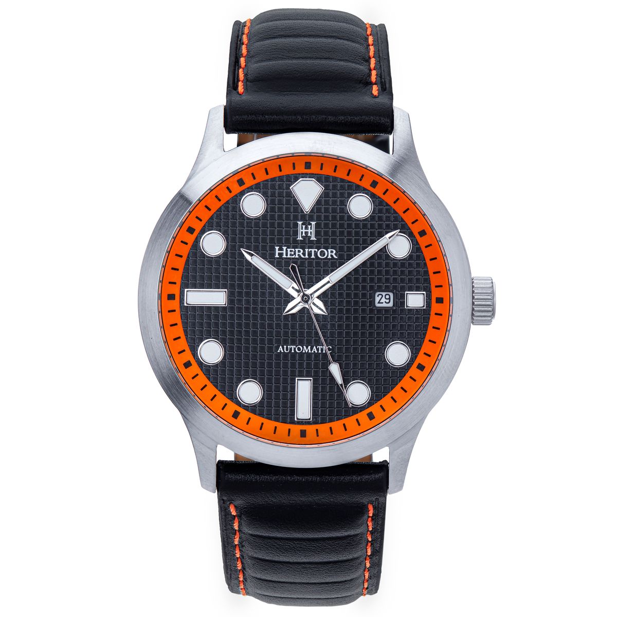 Angled view of Heritor Automatic Bradford unisex watch