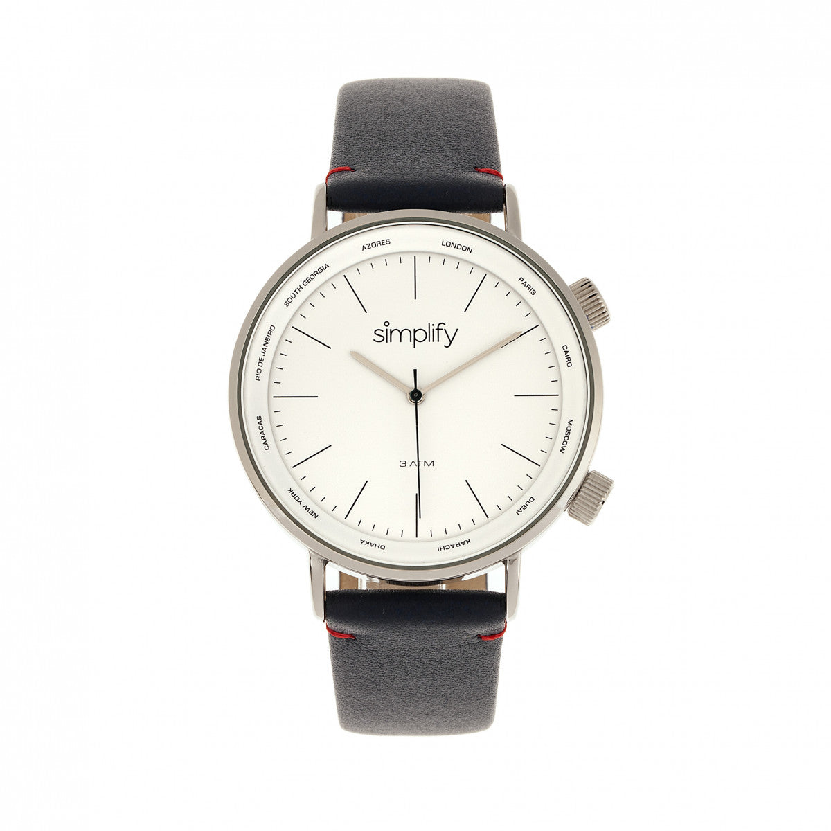 Close-up detail view of Simplify The unisex white watch
