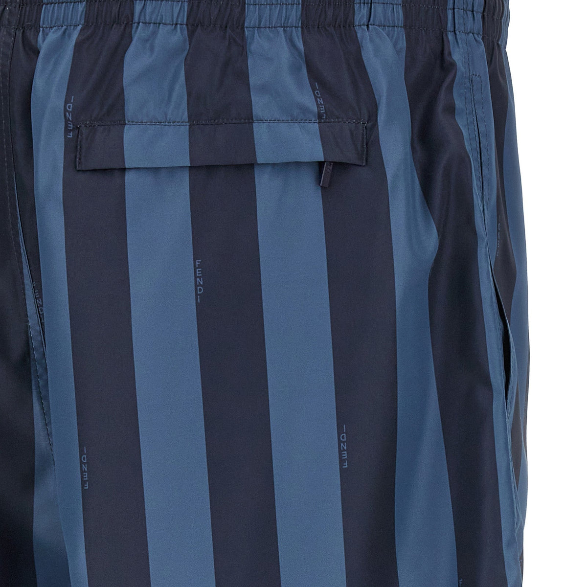 Close-up of Fendi swimsuits hardware and fine stitching