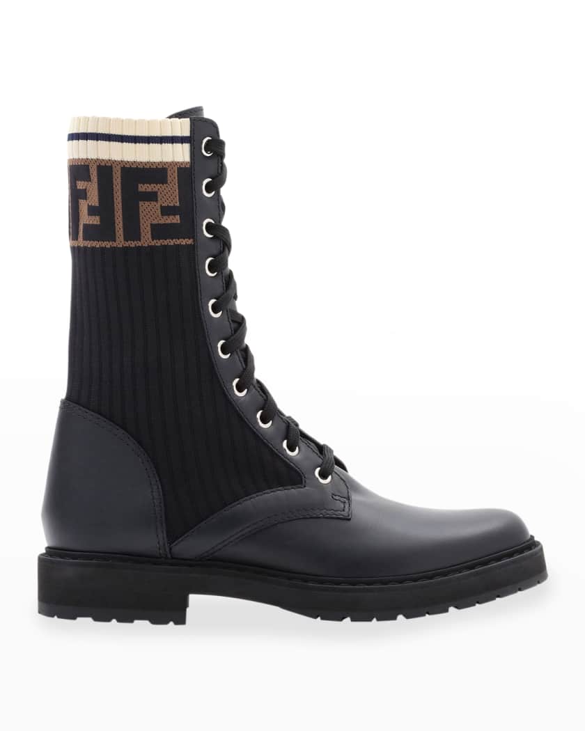 Fendi Shoes? Fendi Rockoko Ff Combat Boots Premium Designer Casual Shoes