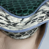 Close-up of Micro bags hardware and fine stitching