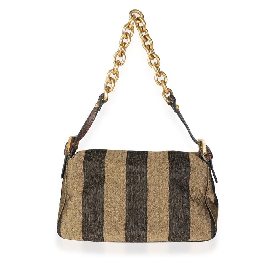 Fendi Bags? FENDI Pequin Quilted Mini Mama Baguette BAG Luxury Designer Leather Handbag