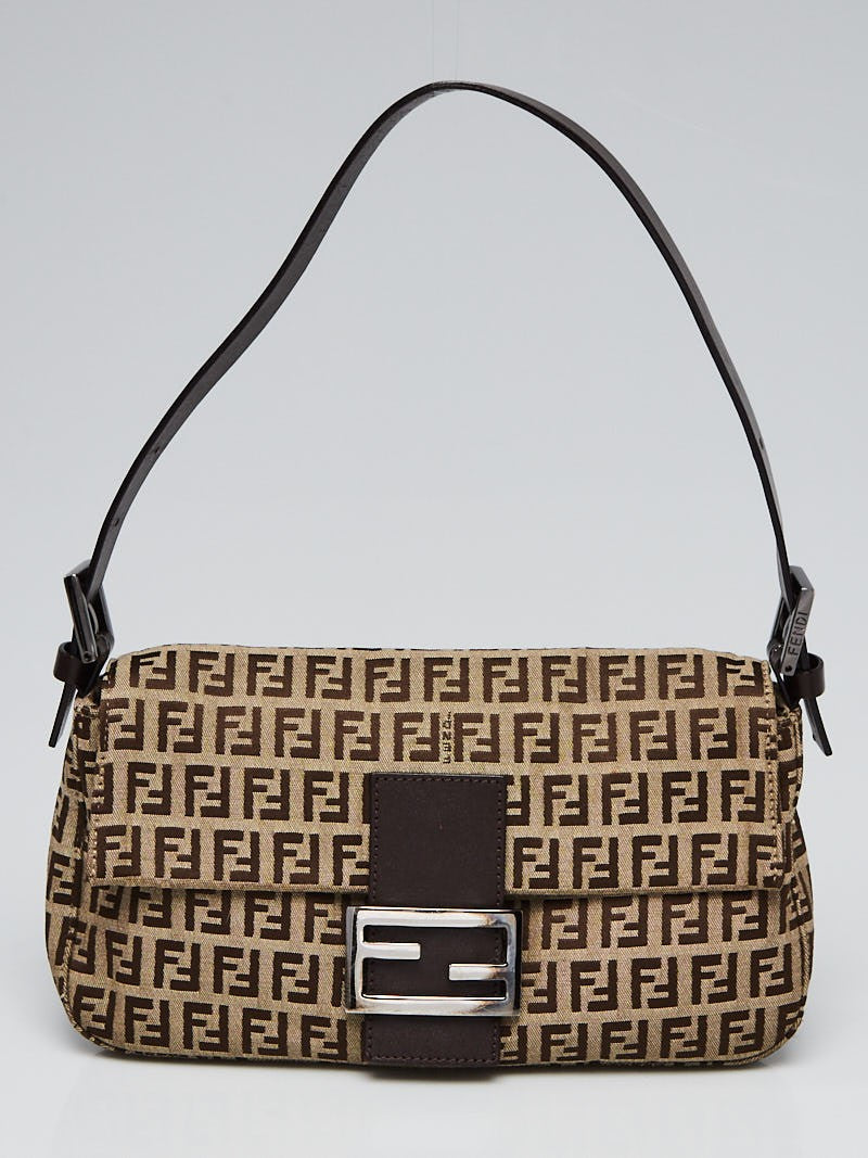 Fendi Bags? FENDI Zucchino Baguette Bag Luxury Designer Leather Handbag