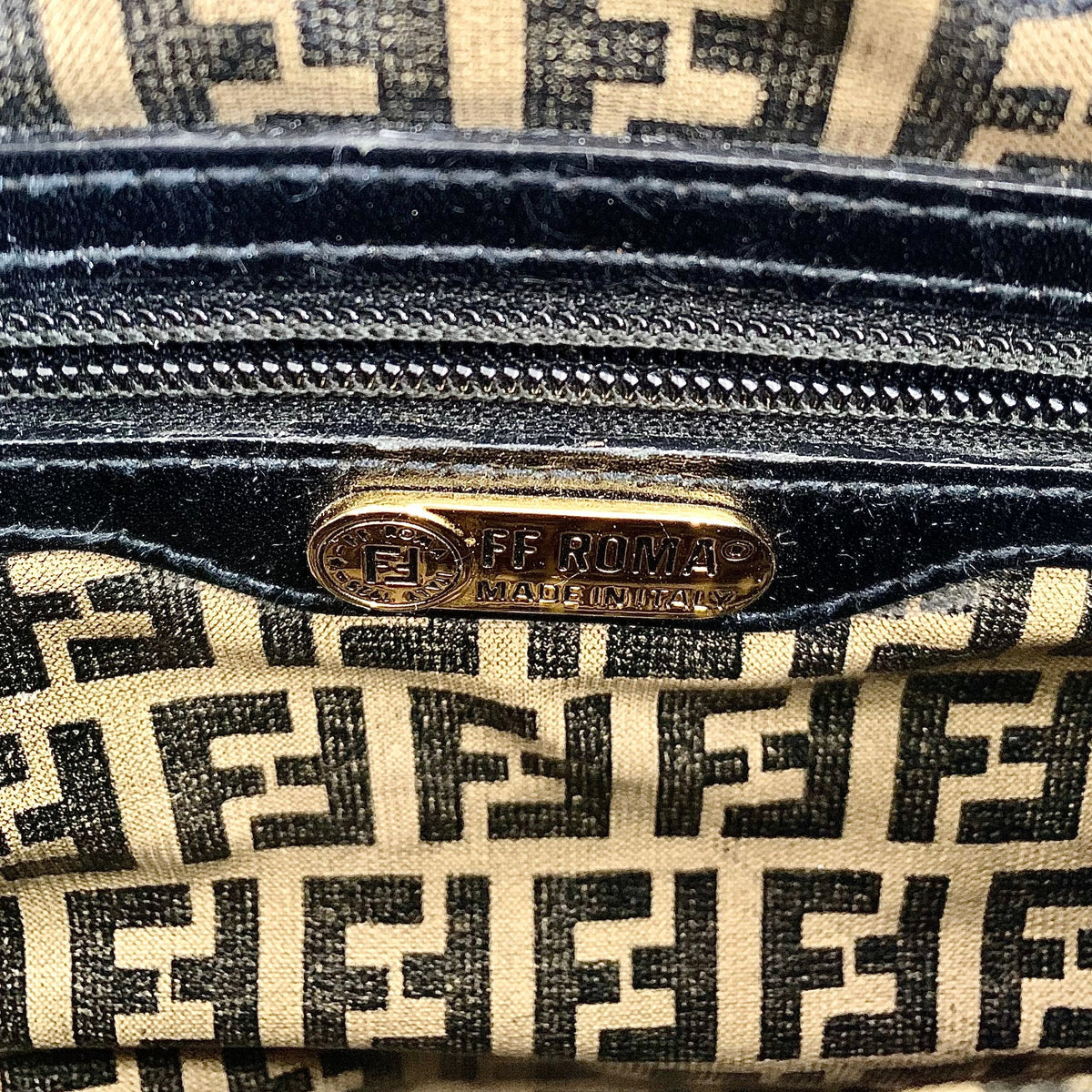 Close-up of Fendi crossbody bags hardware and fine stitching
