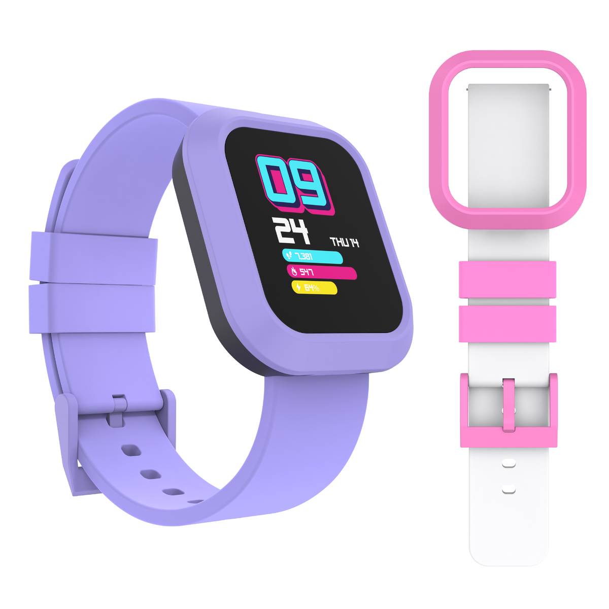 Angled view of Designer unisex watch