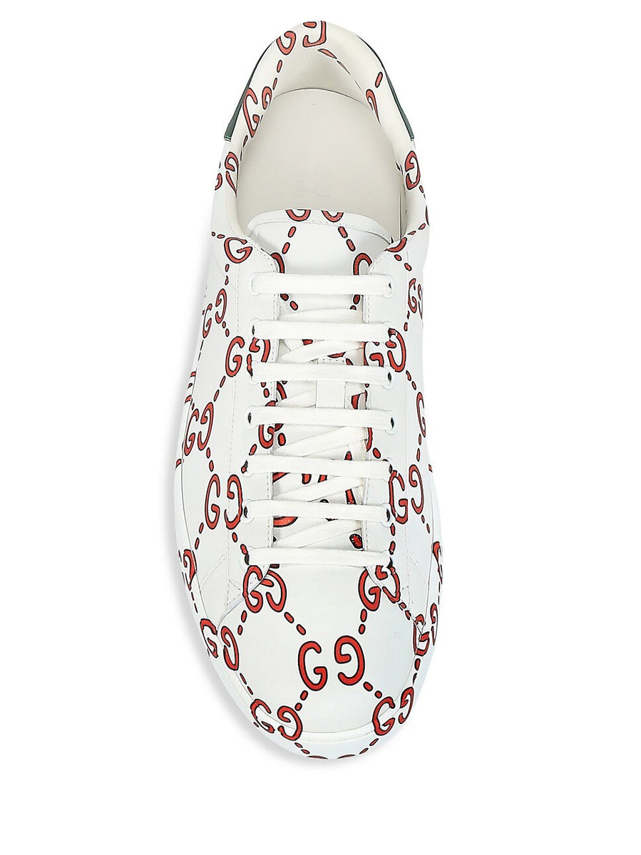 Supreme Shoes? Supreme Gucci Ace Printed Leather Sneakers Luxury Lifestyle Designer Footwear