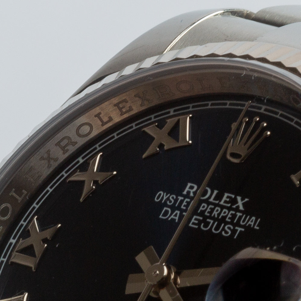 Close-up detail view of Rolex unisex watch