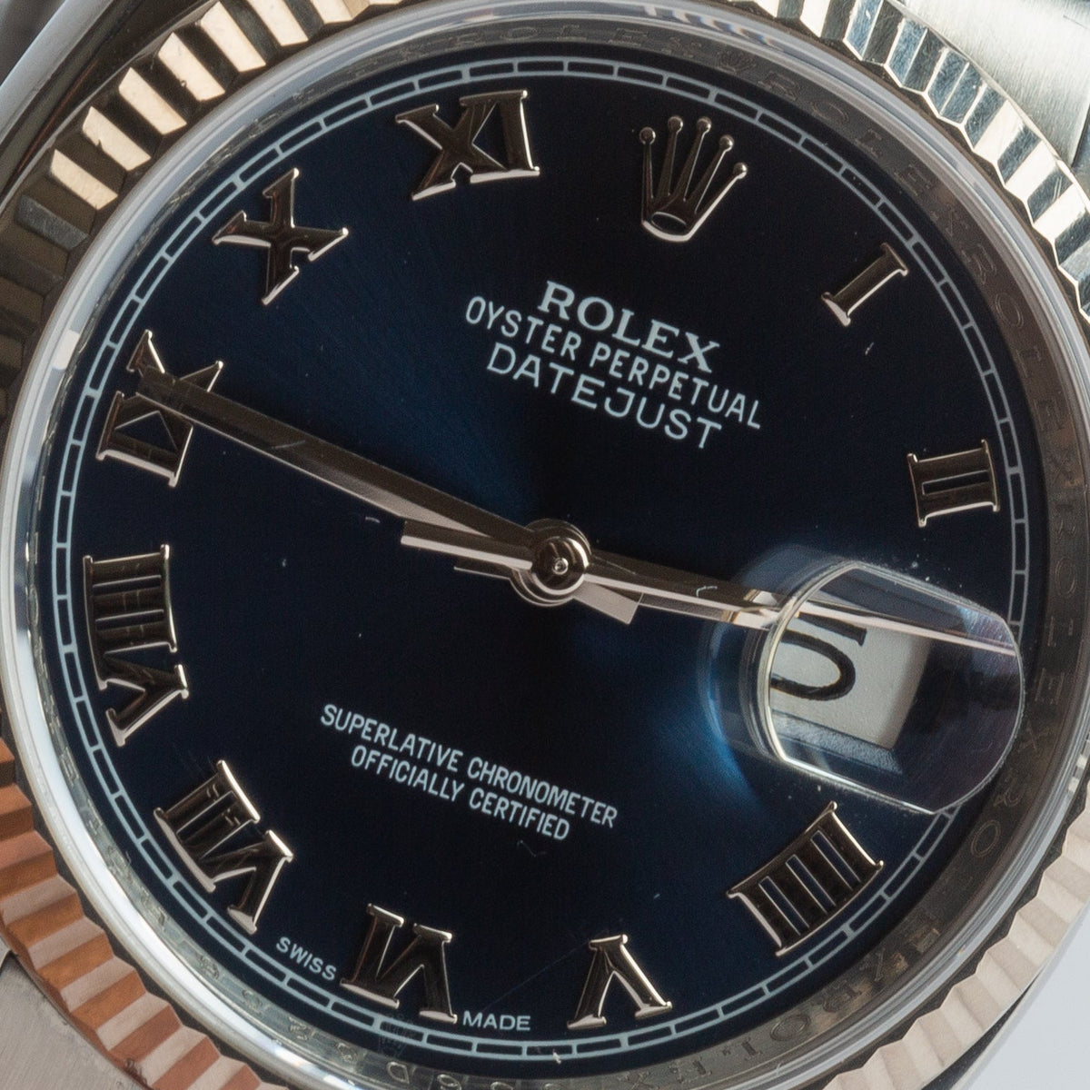 Angled view of Rolex unisex watch