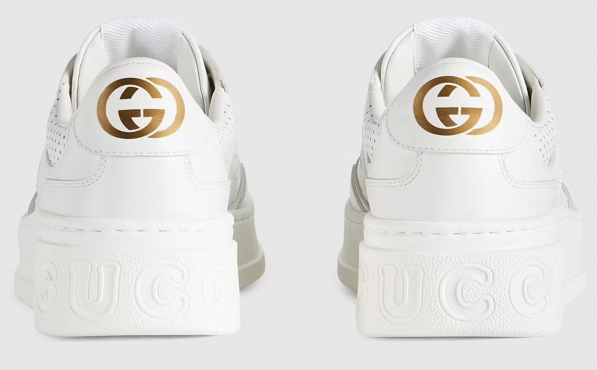Gucci Shoes? Gucci Embossed Leather Sneakers Luxury Lifestyle Designer Footwear