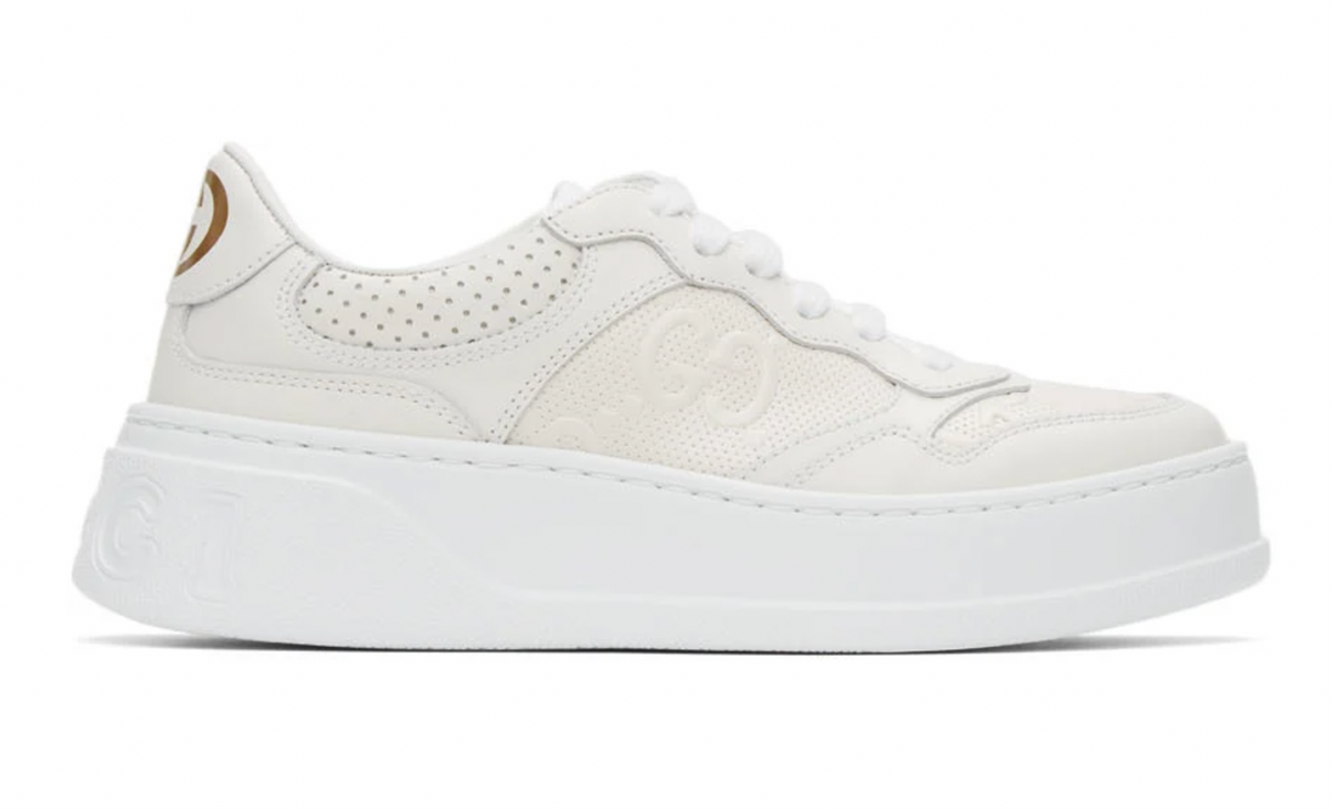 Gucci Shoes? Gucci Embossed Leather Sneakers Luxury Lifestyle Designer Footwear