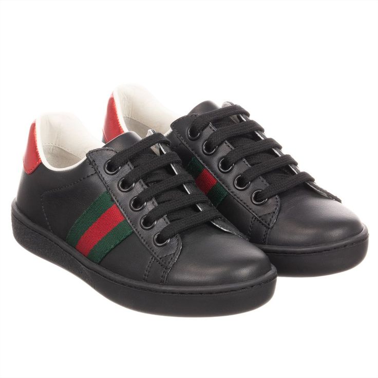 Gucci Shoes? Gucci Black Leather Low-top Toddler Sneakers Luxury Lifestyle Designer Footwear
