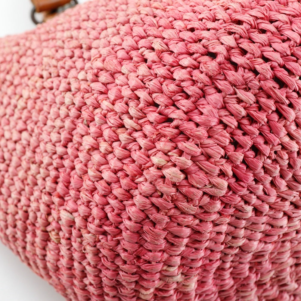 Balenciaga designer tote bag straw closeup detail