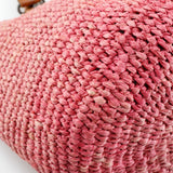 Balenciaga designer tote bag straw closeup detail