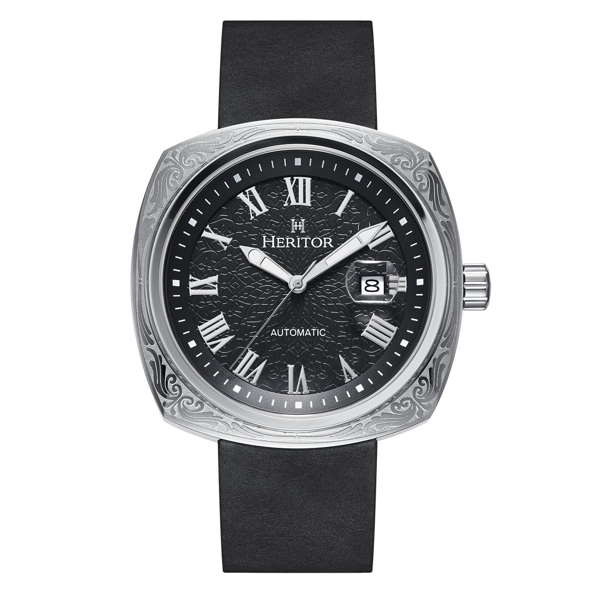 Front view of Heritor Automatic Davenport unisex watch