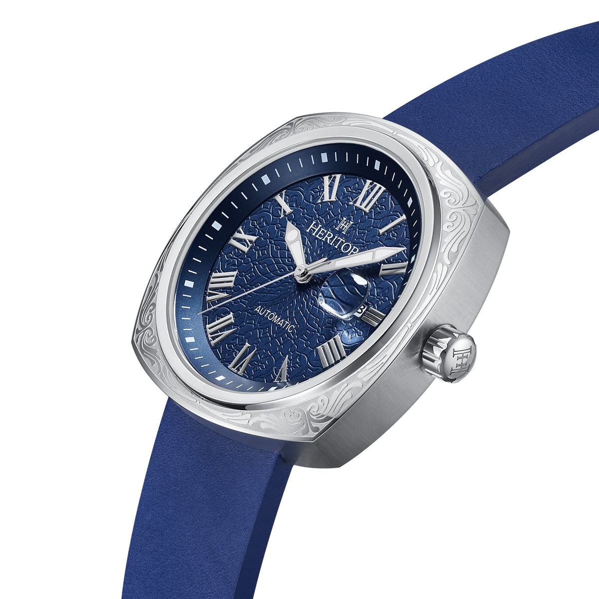 Close-up detail view of Heritor Automatic Davenport unisex watch