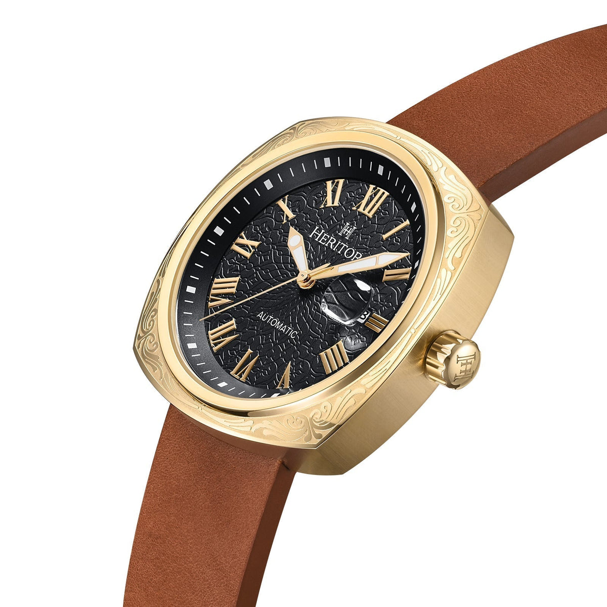 Full view of Heritor Automatic Davenport unisex watch