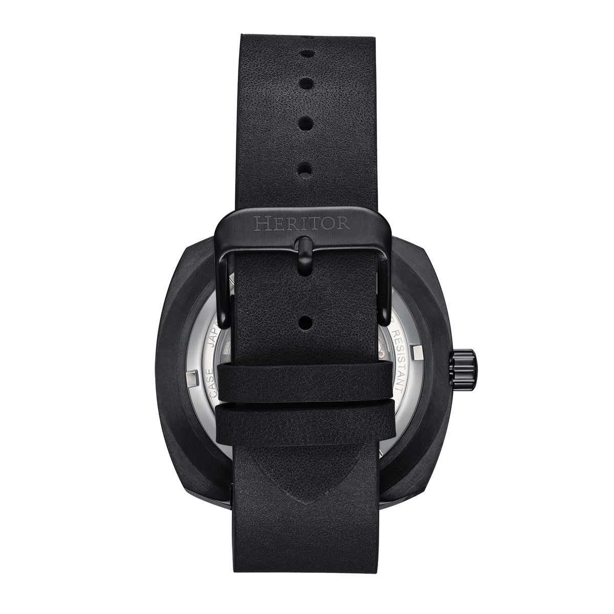 Close-up detail view of Heritor Automatic Davenport unisex watch