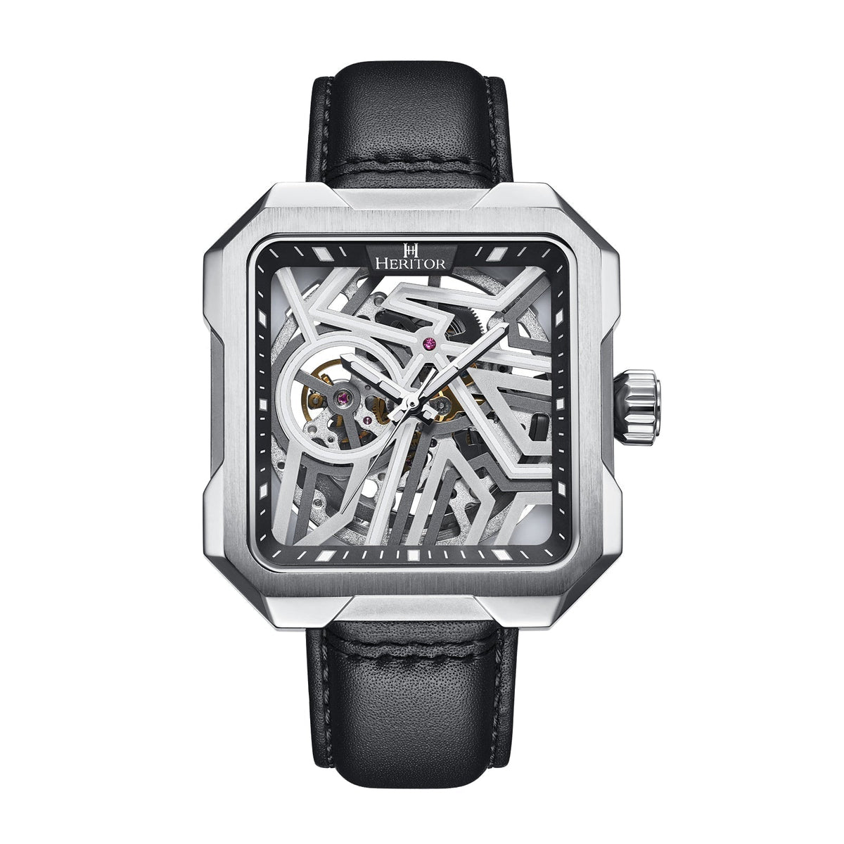 Side view of Heritor Automatic Campbell unisex watch