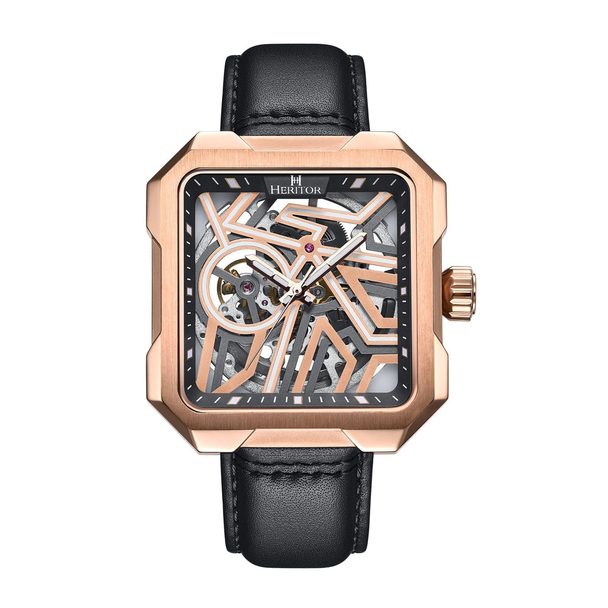 Full view of Heritor Automatic Campbell unisex watch