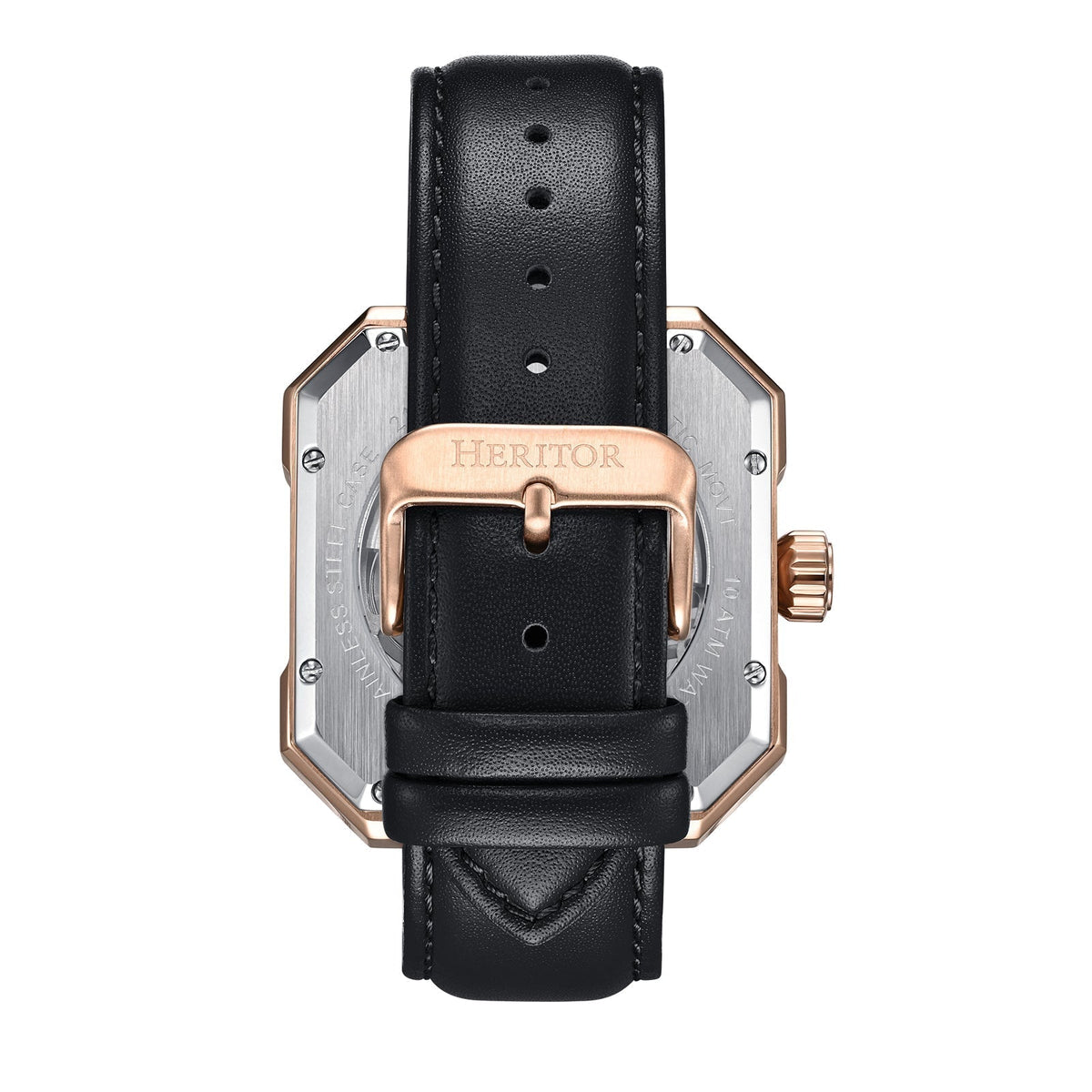 Front view of Heritor Automatic Campbell unisex watch