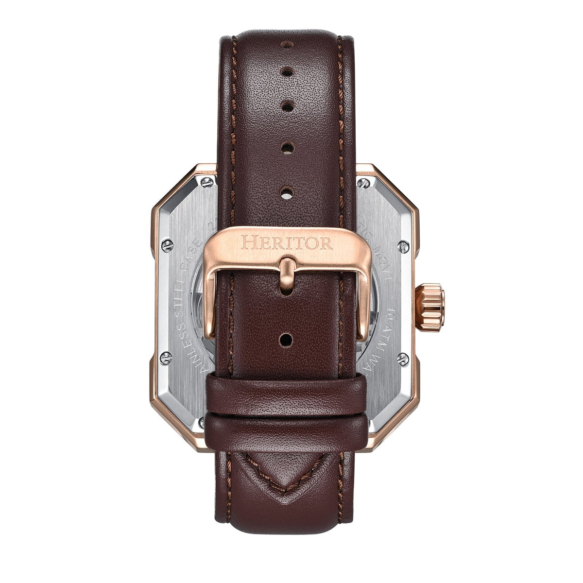 Close-up detail view of Heritor Automatic Campbell unisex watch