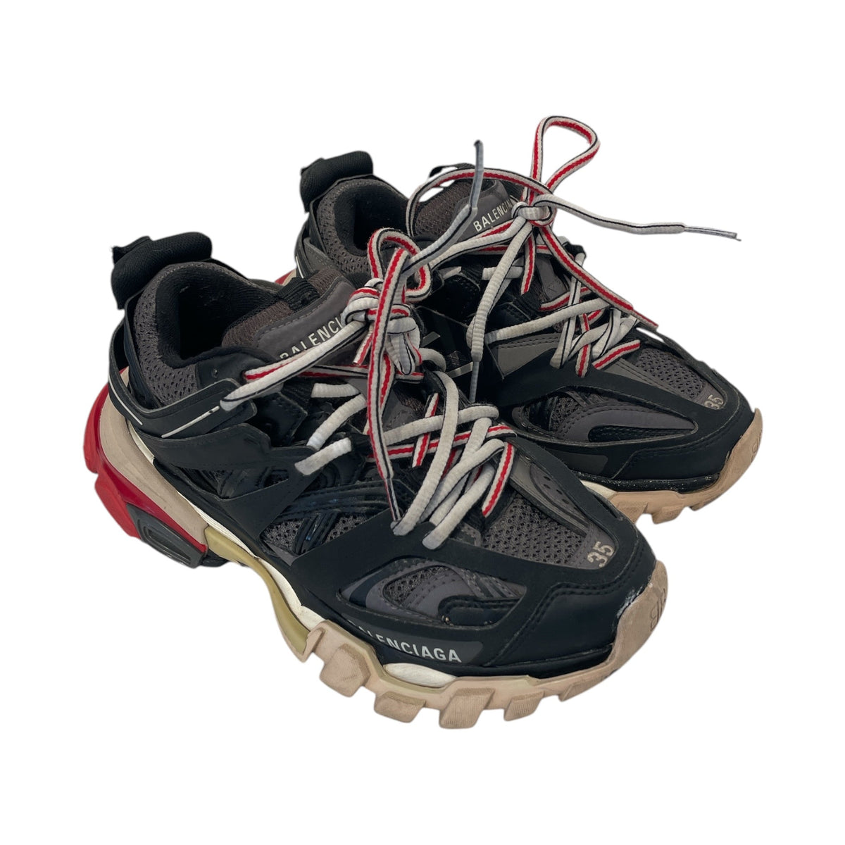 Balenciaga/Low-Sneakers/EU 35/Plain/Leather/BLK — Luxury Designer Sneakers