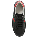 Close-up of Gucci sneakers hardware and fine stitching