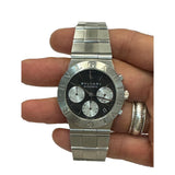 Front view of BVLGARI unisex silver watch