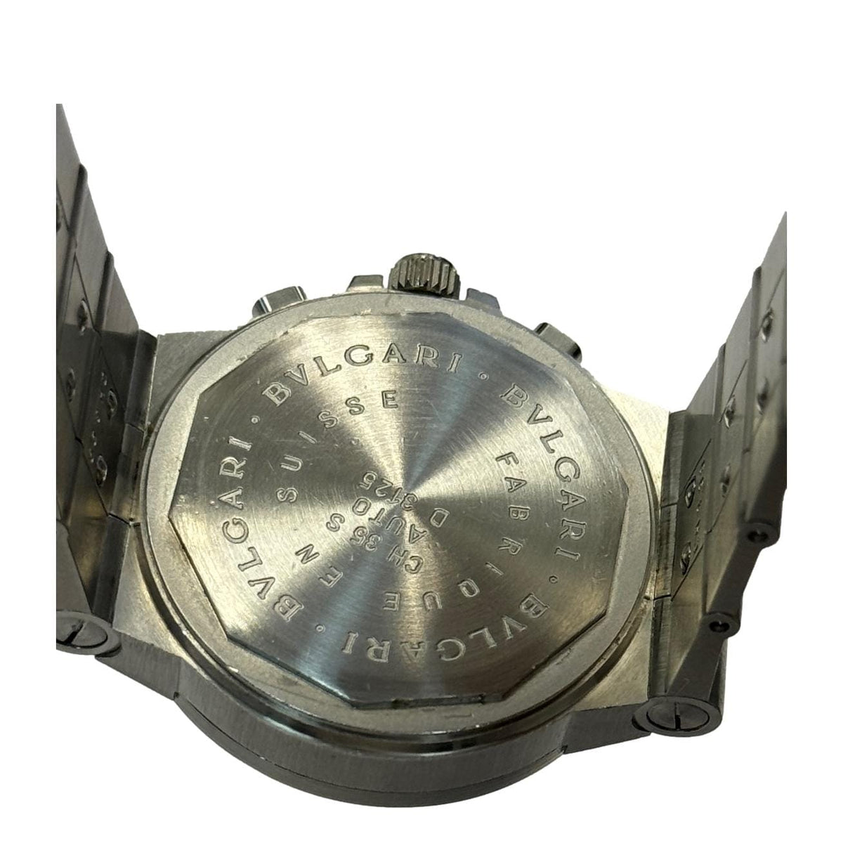Lifestyle view of BVLGARI unisex silver watch