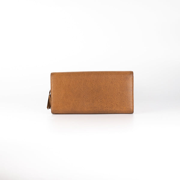 Balenciaga City Long Wallet Dark Beige | Luxury Leather Wallet