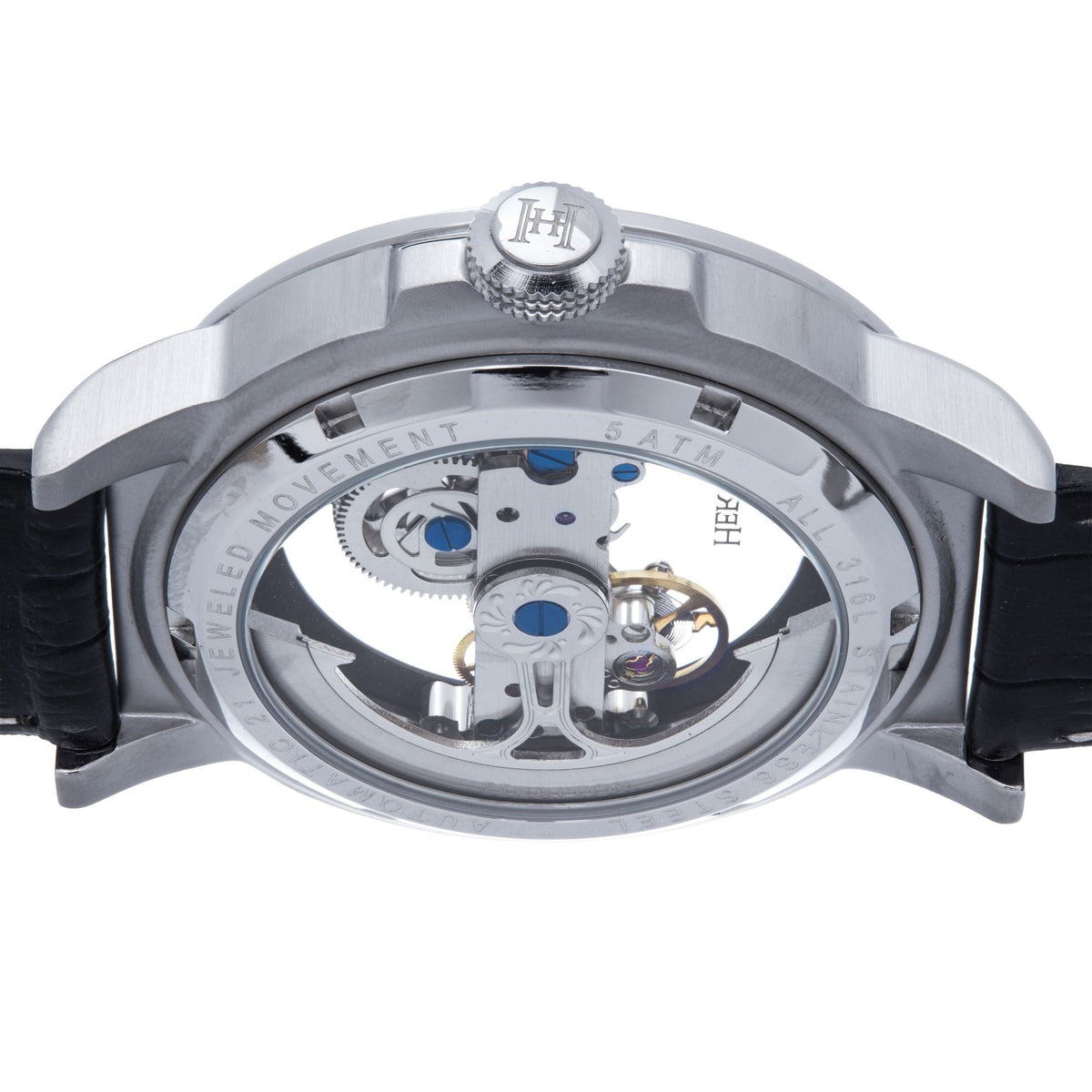 Close-up detail view of Heritor Automatic Xander unisex watch