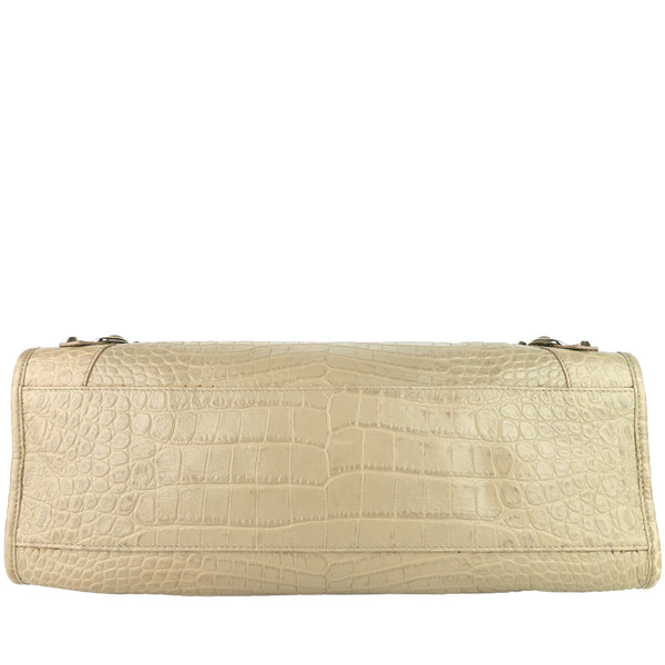 Balenciaga Classic City Croc-Embossed Agneau Leather Bag | Designer Leather Handbag