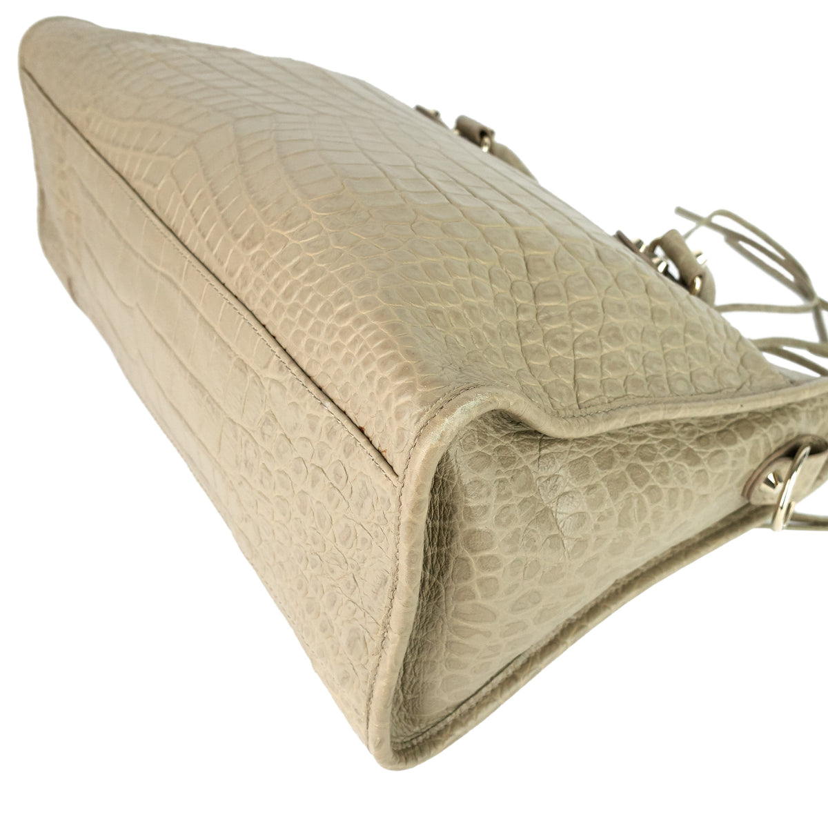 Balenciaga Classic City Croc-Embossed Agneau Leather Bag | Designer Leather Handbag