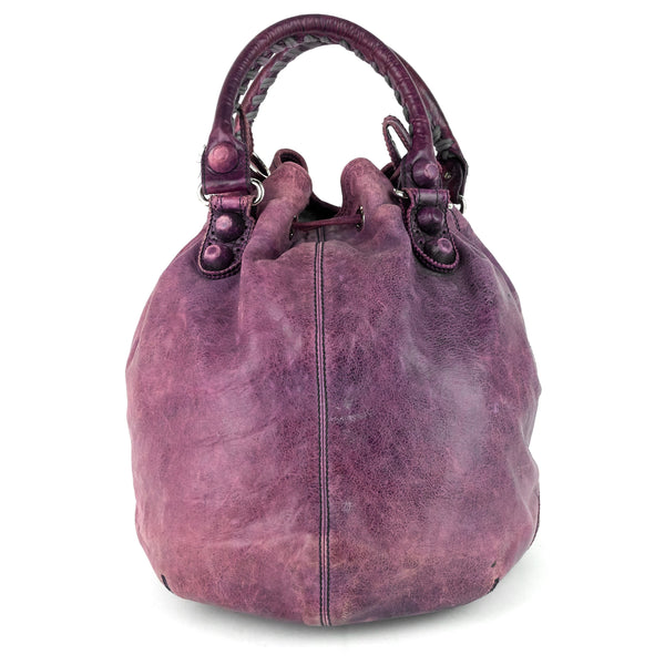 Balenciaga Pompon Giant Brogues Lambskin Leather Bag | Designer Luxury Handbag