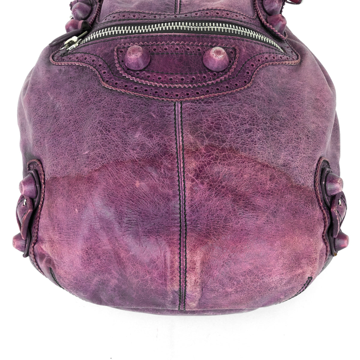 Balenciaga Pompon Giant Brogues Lambskin Leather Bag | Designer Luxury Handbag