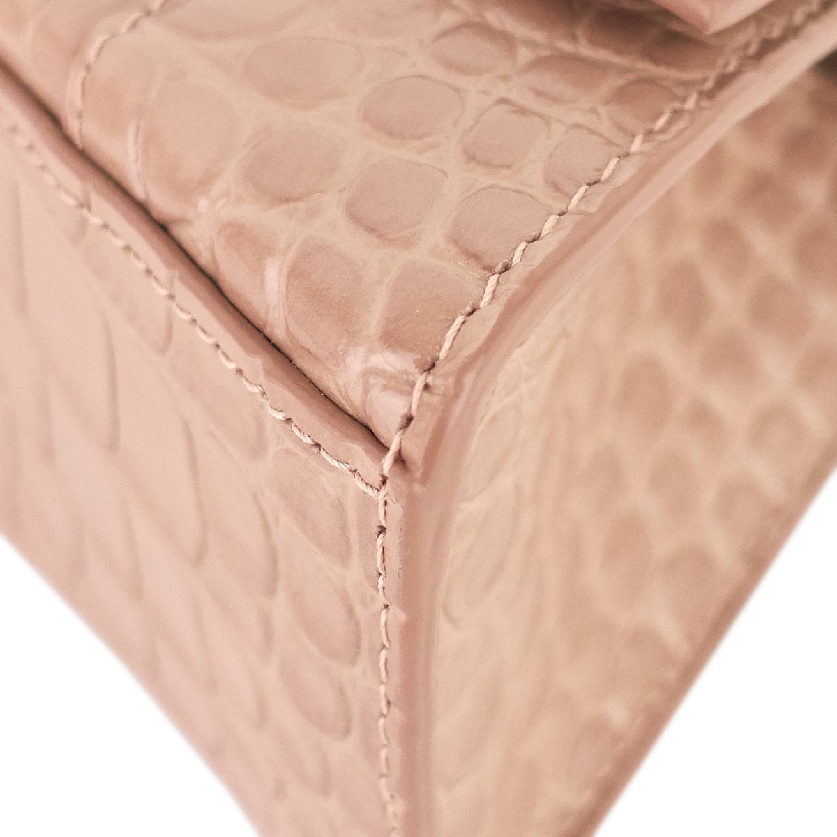 Balenciaga Hourglass XS Croc Embossed Leather Top Handle Bag | Designer Top Handle Bag
