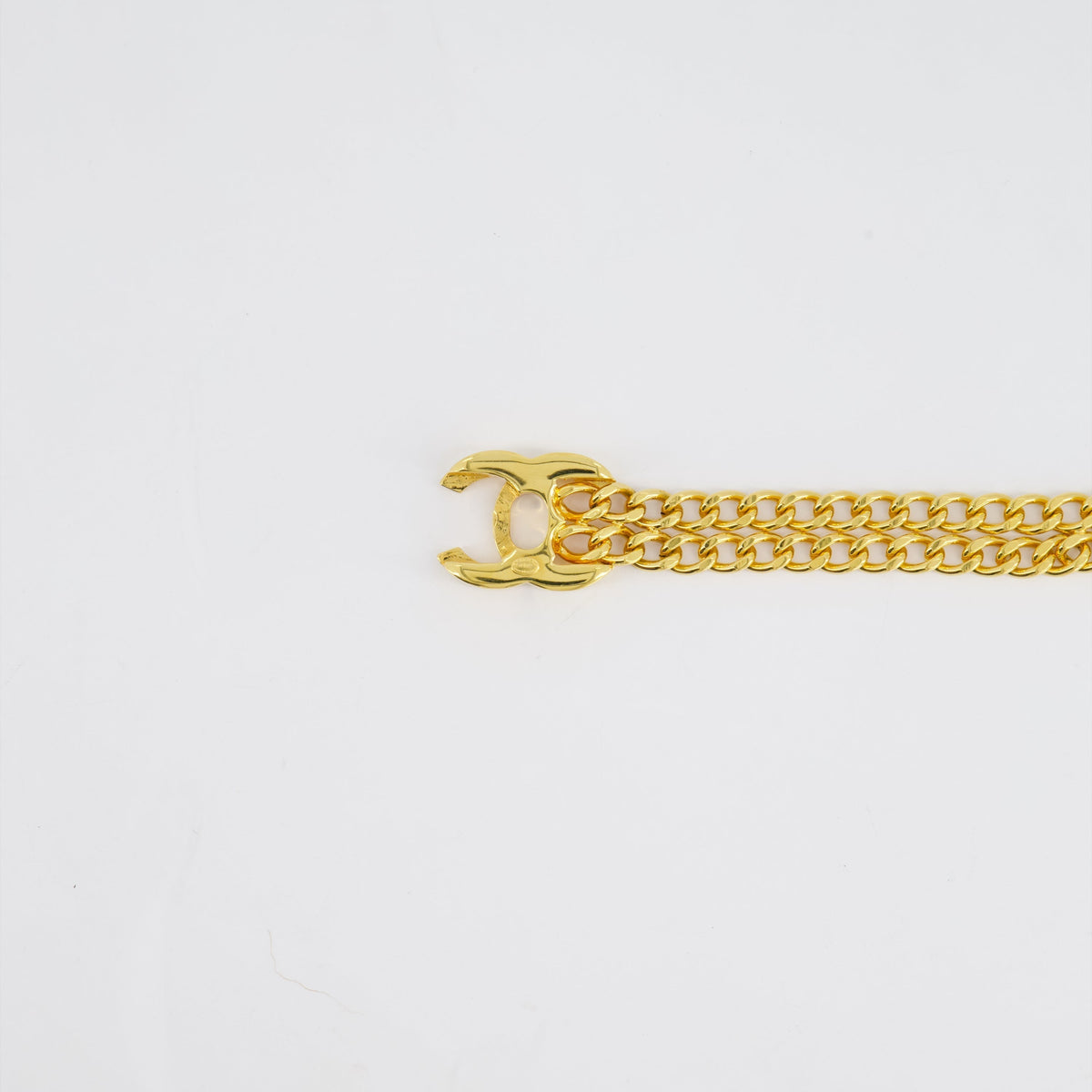 Chanel Jewellery? Chanel 97P Vintage Gold Chain Chocker Necklace With Turn Lock Detail Luxury Designer Statement Jewellery