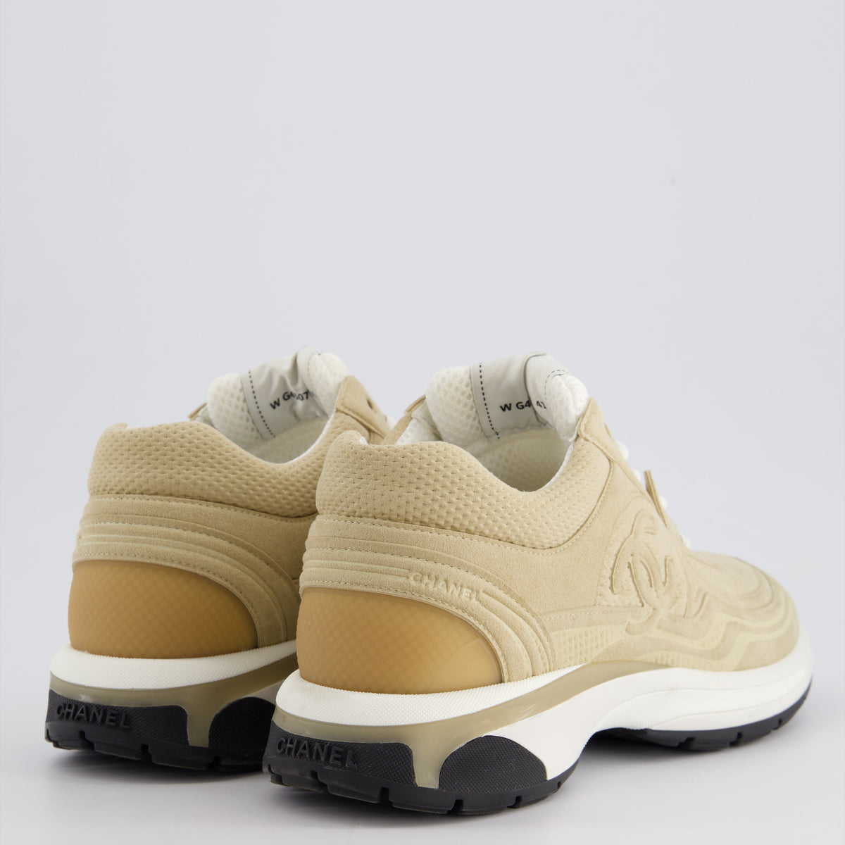 Chanel Shoes? Chanel Beige Suede Sneakers With Logo Detail Size EU 41.5 Luxury Lifestyle Designer Footwear