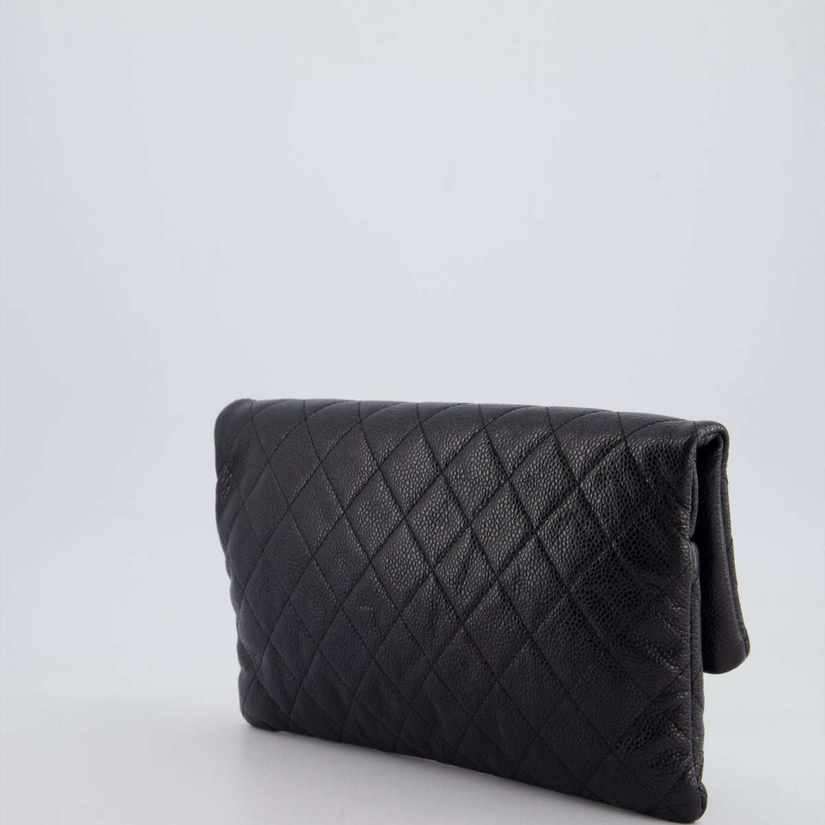 Chanel Bags Chanel Black Long Clutch Bag in Caviar Leather with Silver Hardware Elegant Everyday Designer Handbag