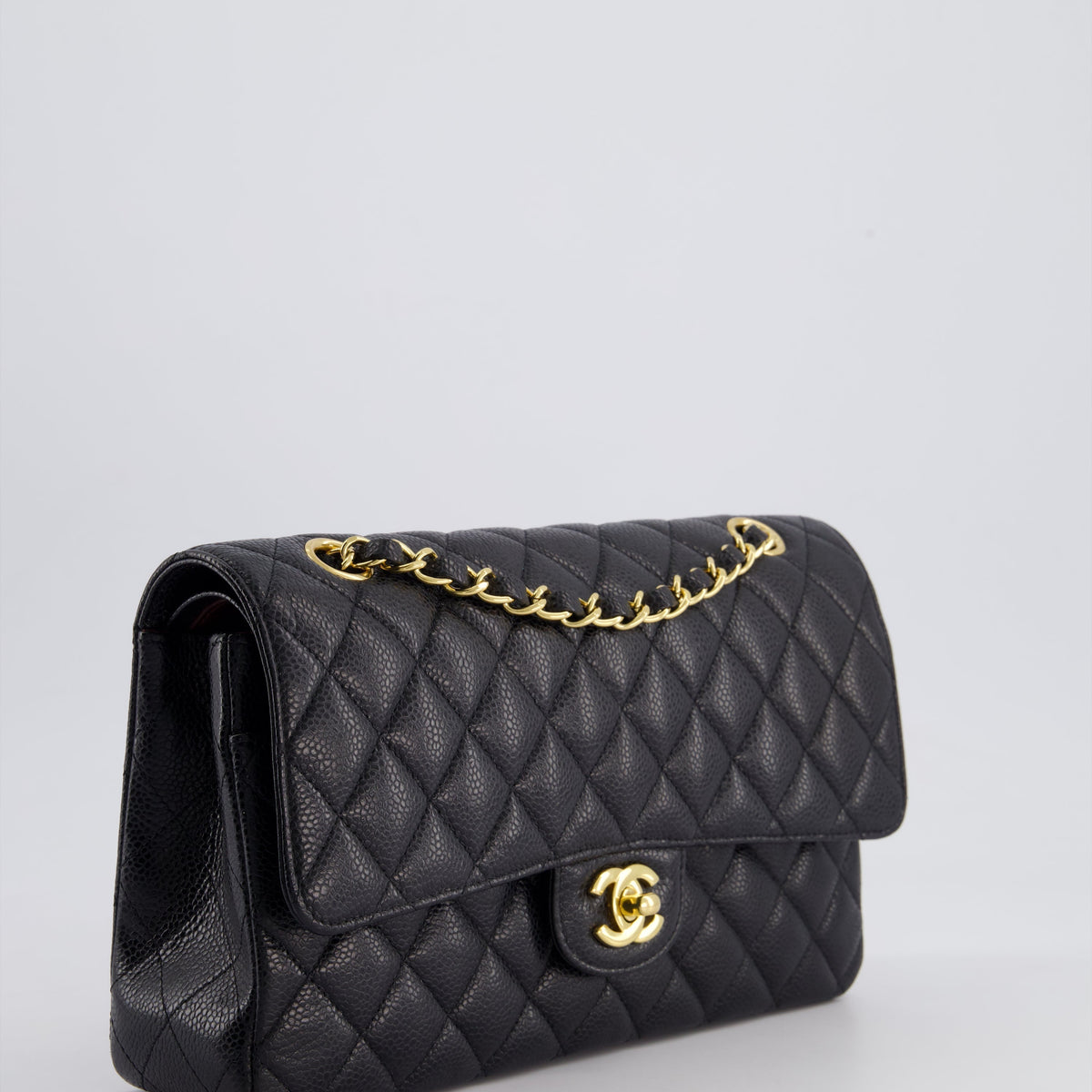Chanel Bags Chanel *HOT* Chanel Black Medium Classic Double Flap Bag in Caviar Leather with Gold Hardware Premium Designer Shoulder Bag