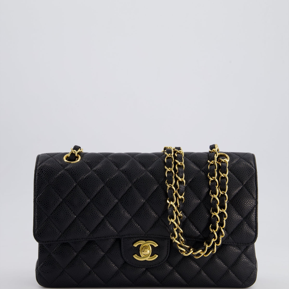 Chanel Bags Chanel *HOT* Chanel Black Medium Classic Double Flap Bag in Caviar Leather with Gold Hardware Premium Designer Shoulder Bag