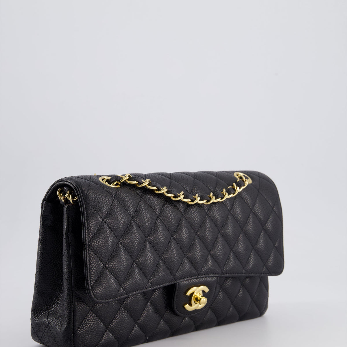Chanel Bags Chanel *HOT* Chanel Black Medium Classic Double Flap Bag in Caviar Leather with Gold Hardware Luxury Designer Leather Handbag