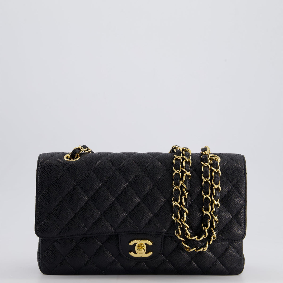 Chanel Bags Chanel *HOT* Chanel Black Medium Classic Double Flap Bag in Caviar Leather with Gold Hardware Luxury Designer Leather Handbag