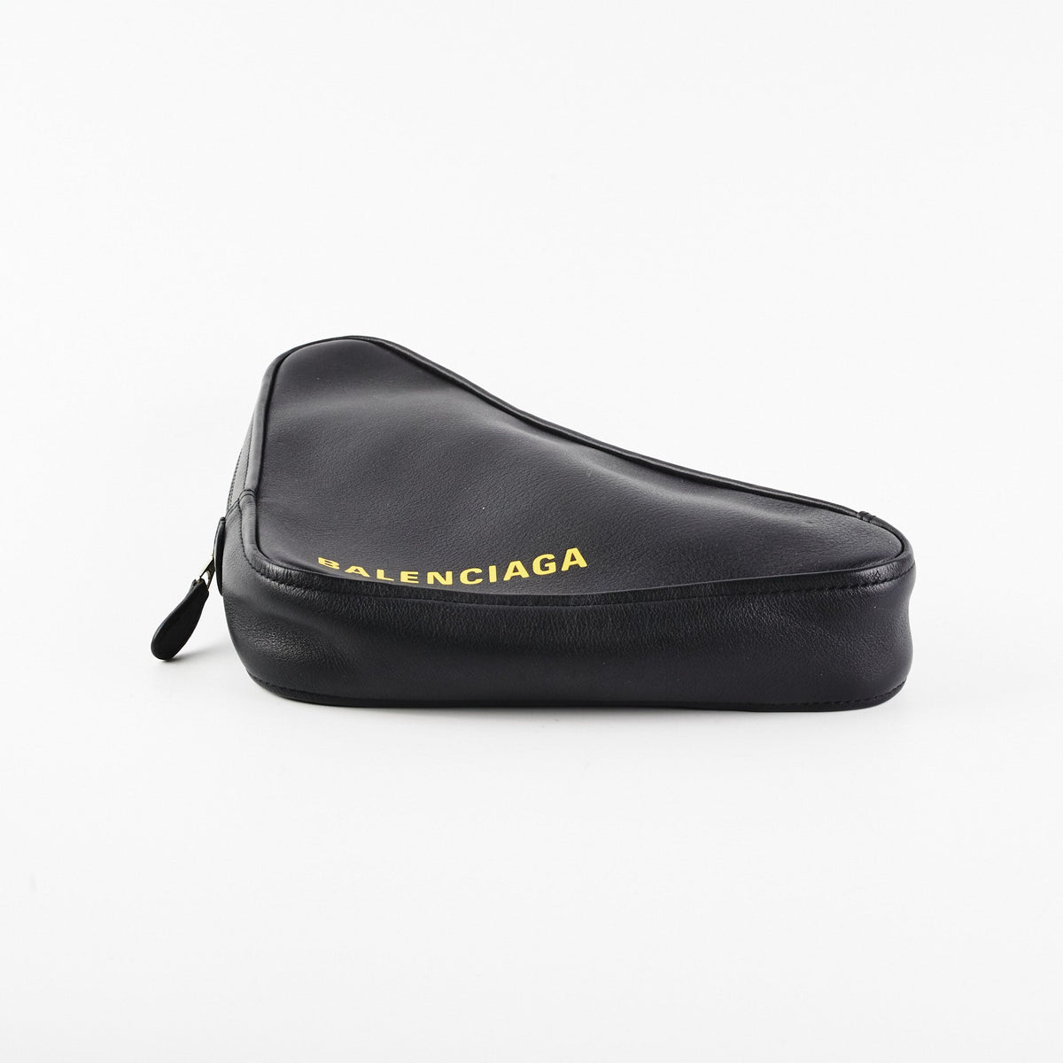 Balenciaga Triangle Zip Clutch Black | Designer Clutch Bag