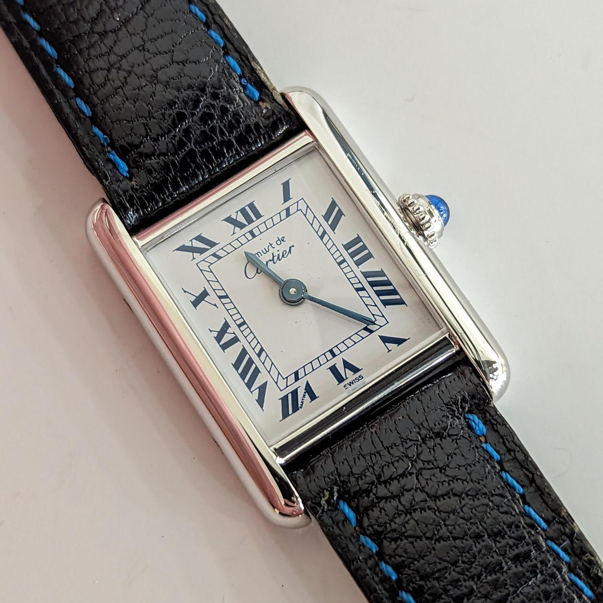 Lifestyle view of Cartier unisex silver watch