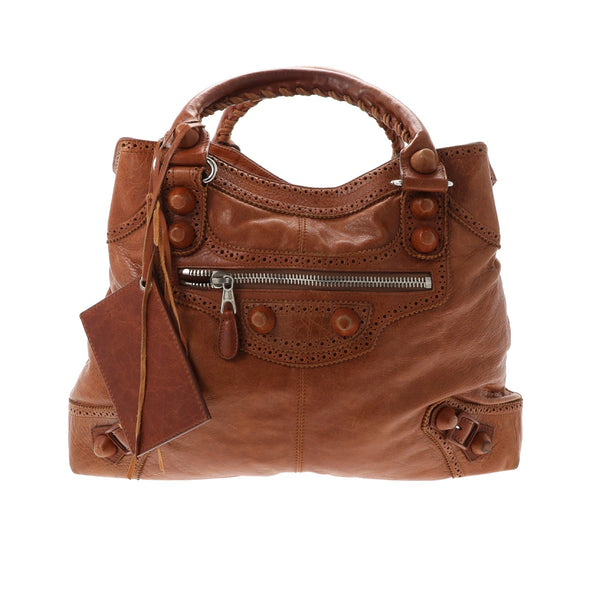 Balenciaga Handbag in Brown Leather | Designer Luxury Handbag