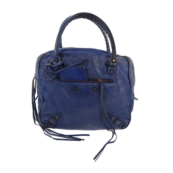 Balenciaga The Street Handbag in Blue Leather | Designer Luxury Handbag