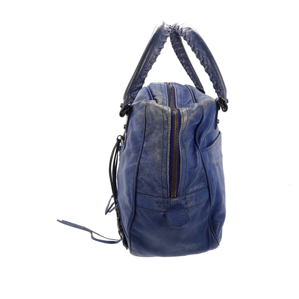 Balenciaga The Street Handbag in Blue Leather | Designer Luxury Handbag