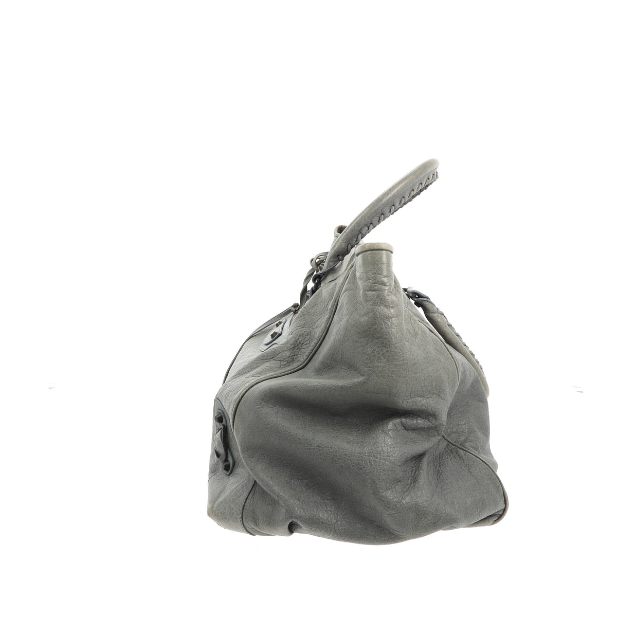 Balenciaga Sunday Shoulder Bag in Blue Leather — Designer Shoulder Bag