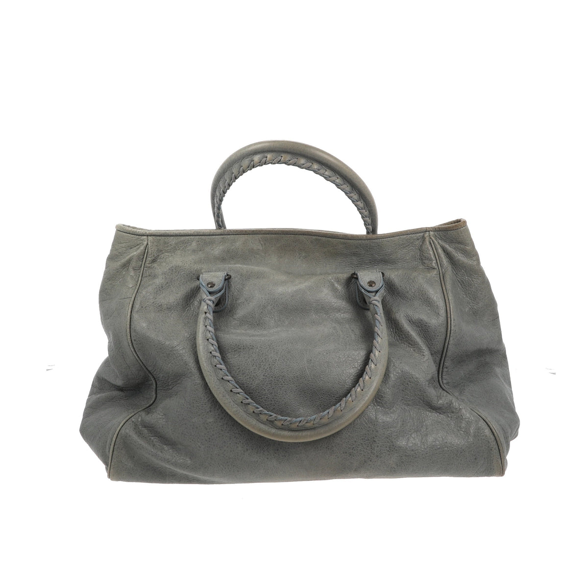 Balenciaga Sunday Shoulder Bag in Blue Leather — Designer Shoulder Bag